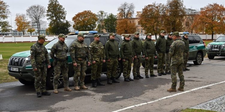 Podlascy pogranicznicy na Łotwie 1 Podlascy pogranicznicy na Lotwie