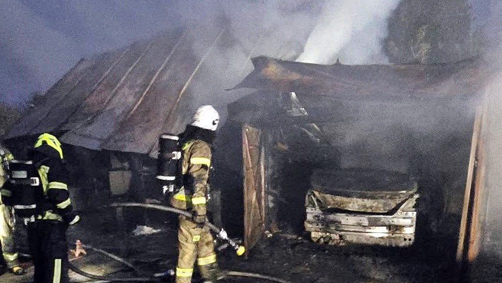 Pożar przy ul. Wylotowej w Suwałkach 4 Pozar przy ul. Wylotowej w Suwalkach 1