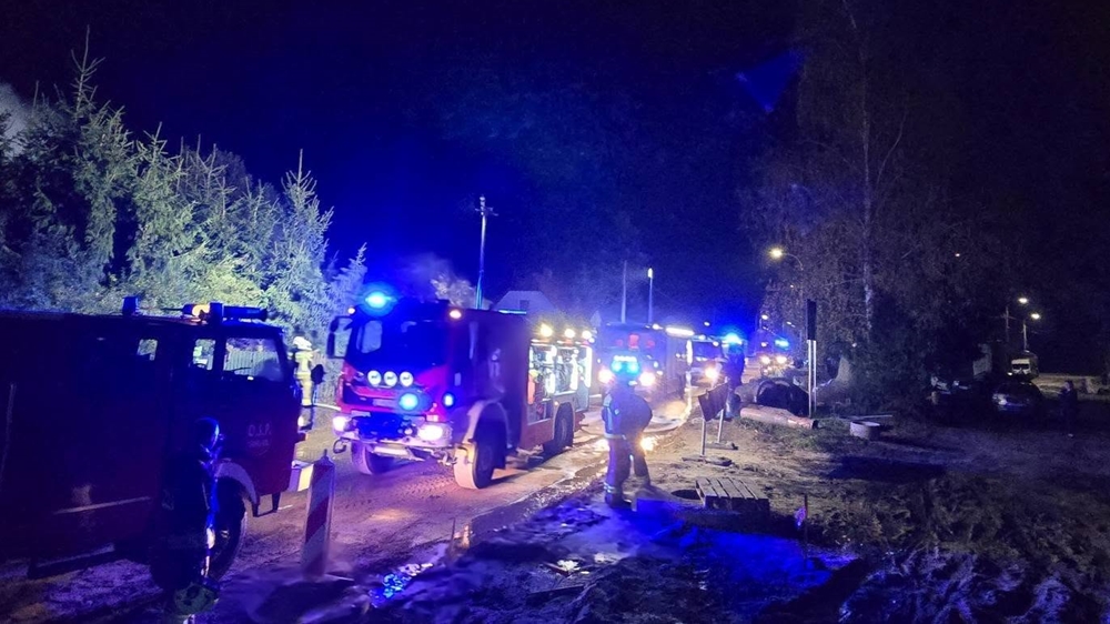 Pożar przy ul. Wylotowej w Suwałkach 3 Pozar przy ul. Wylotowej w Suwalkach 3