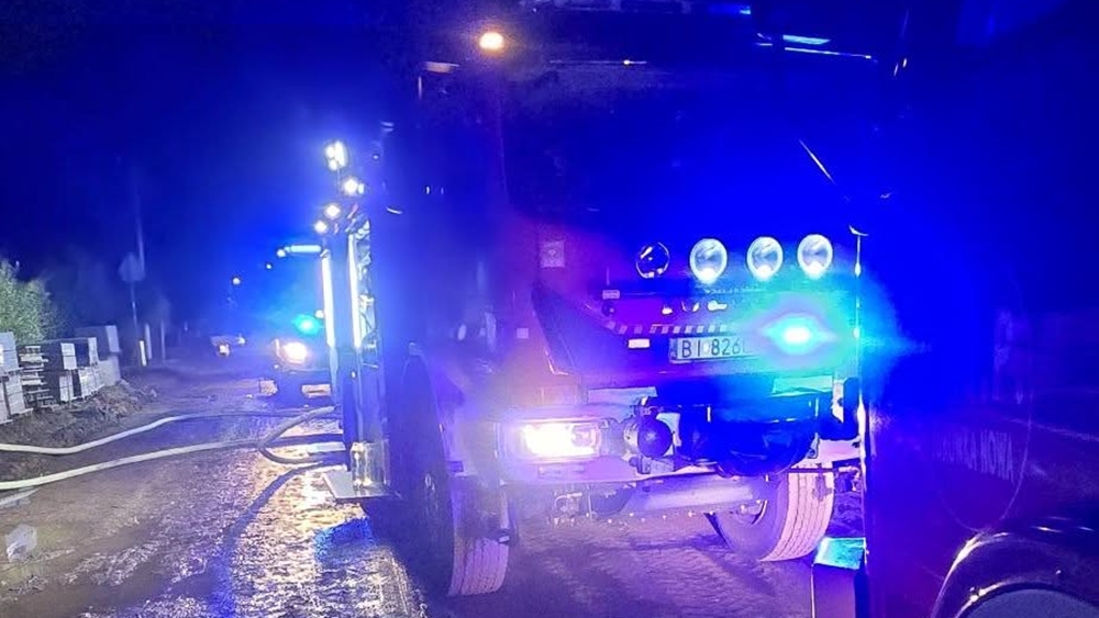 Pożar przy ul. Wylotowej w Suwałkach 2 Pozar przy ul. Wylotowej w Suwalkach 4