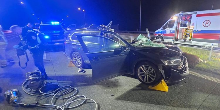 Dwie osoby zginęły w wypadkach na drogach w regionie 1 Tragiczny wypadek na trasie S61 na wysokości miejscowości Czerwonka, zdj. OSP Szypliszki